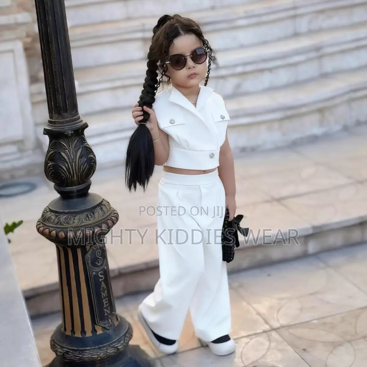 Girls Jacket Vest Button Top Casual Suit Pants Age 3-4yrs