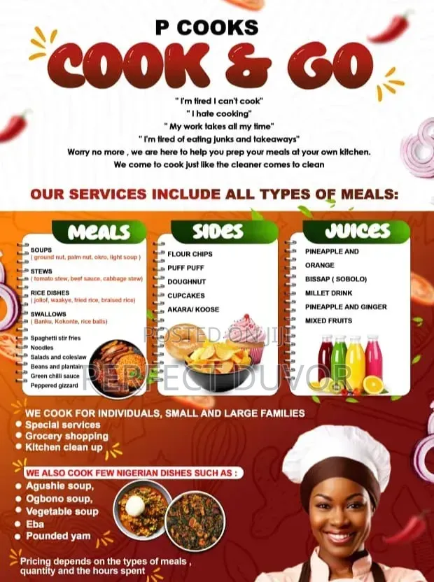 Cook And Go, We Come To Cook Right Under Your Roof.