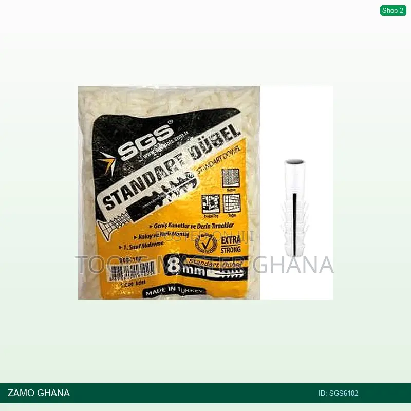 Standard Peg 8mm (Dubel) Wall Plug - Sgs6102