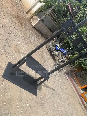 Techcool Adjustable Height Mobile Tv Trolley Stand With Wheels