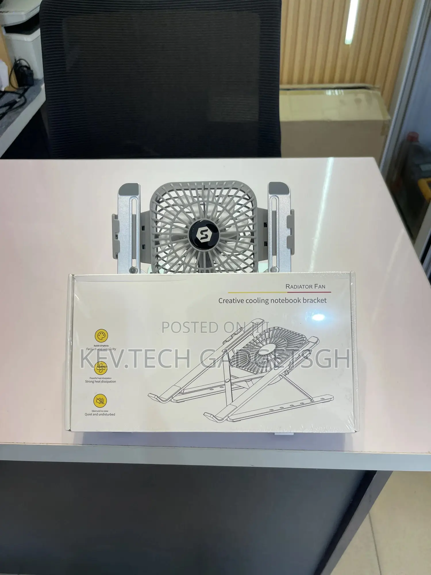 Laptop Stand With Cooling Radiator Fan