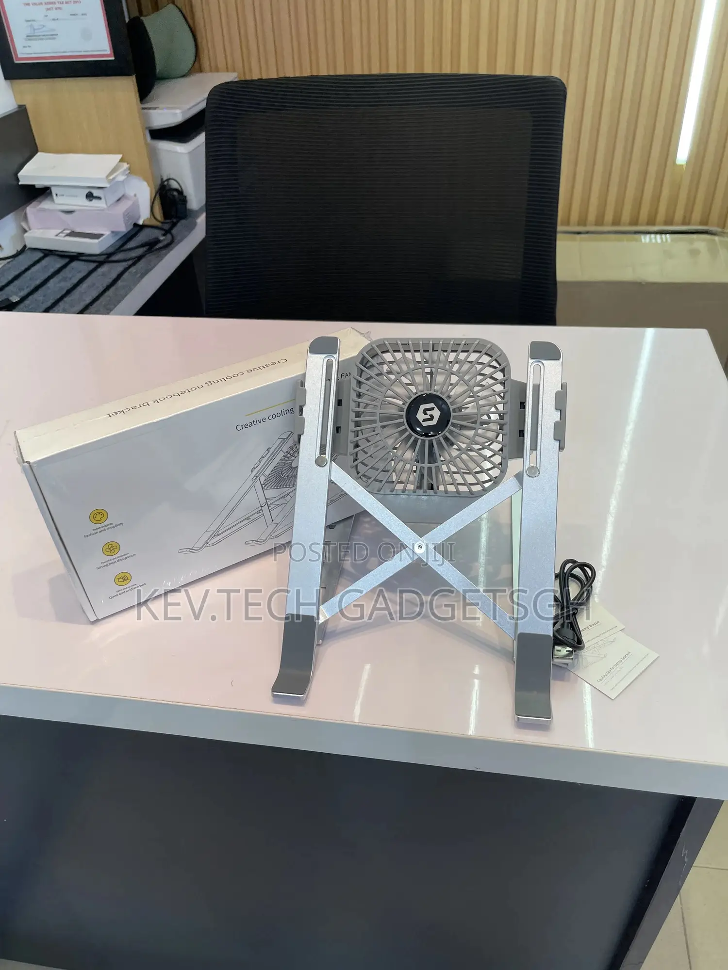 Laptop Stand With Cooling Radiator Fan