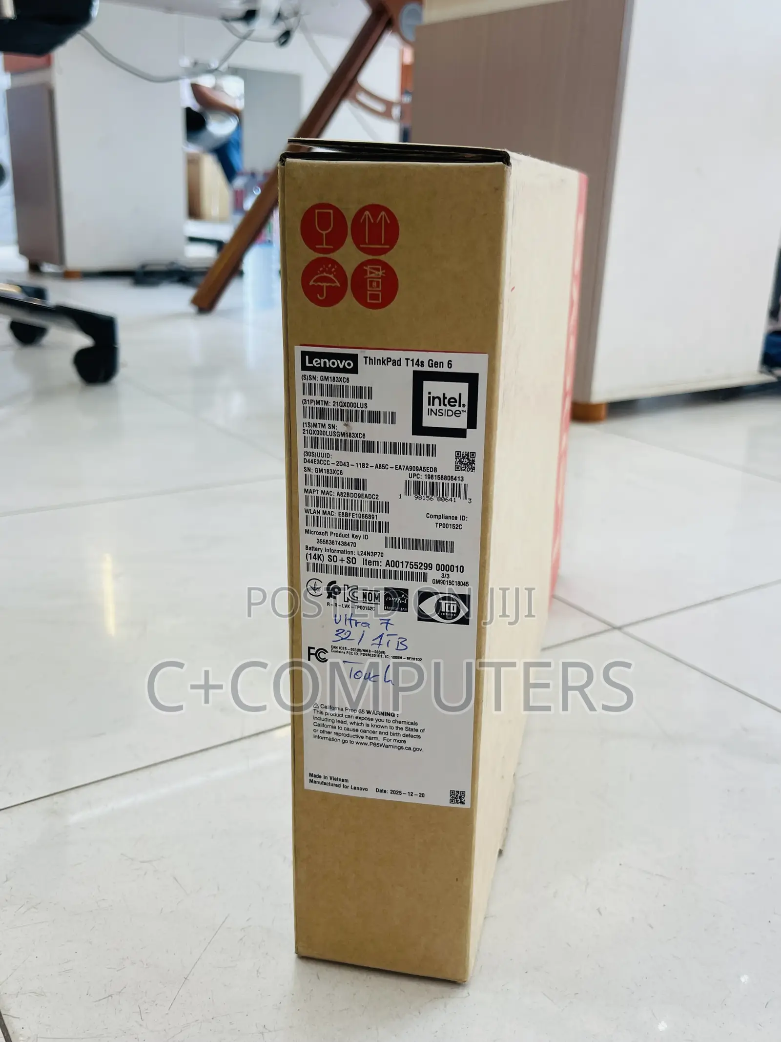 New Laptop Lenovo ThinkPad T14 32GB Intel Core Ultra 7 SSD 1T