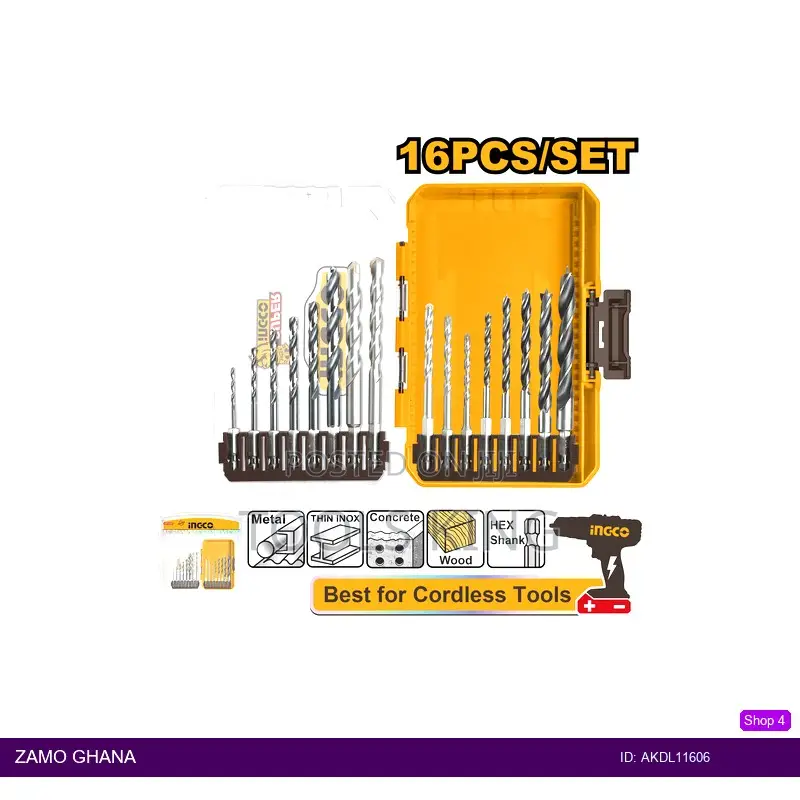 16 PCS Metal, Multifunction Drill, and Wood Drill Bits - Akdl11606