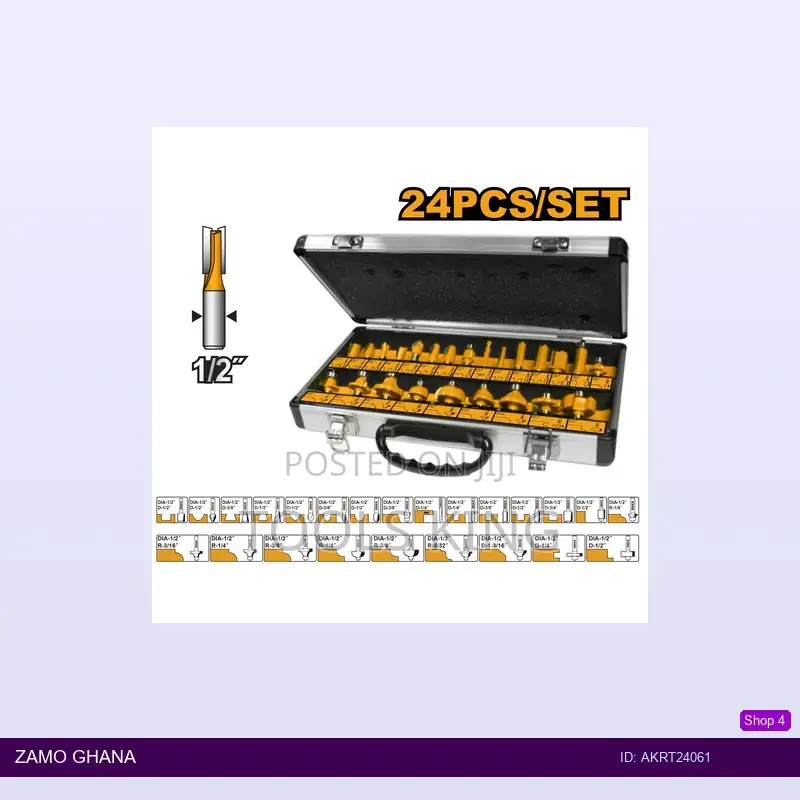 24 PCS Router Bits Set 6mm - Akrt24061
