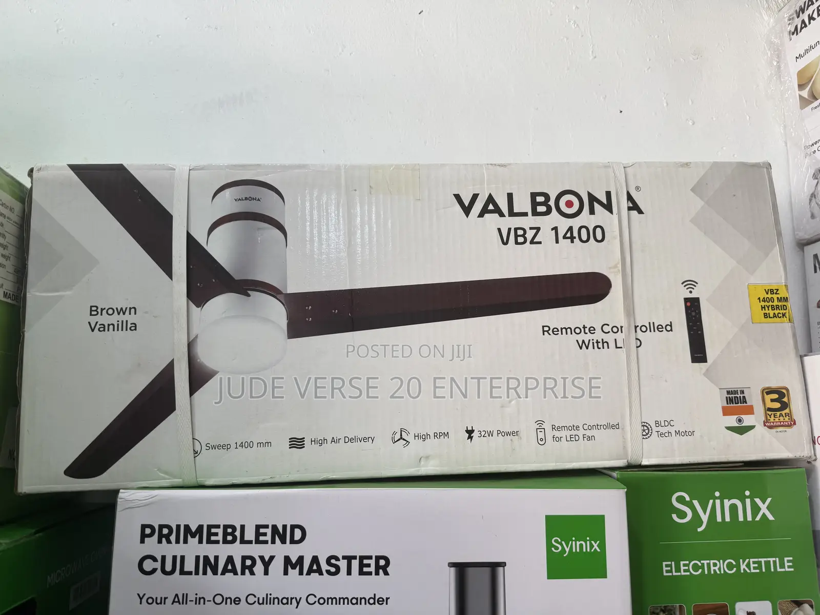 Valbona VBZ 1400mm Fan With Led Light and Remote Control