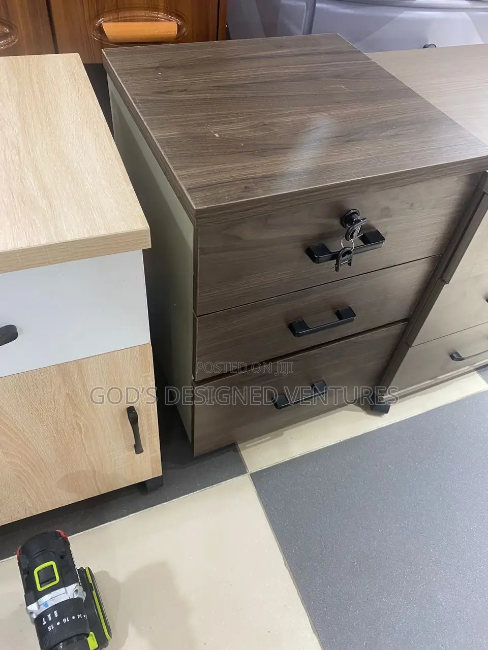 A Well Made Wooden 3 Drawer Cabinet