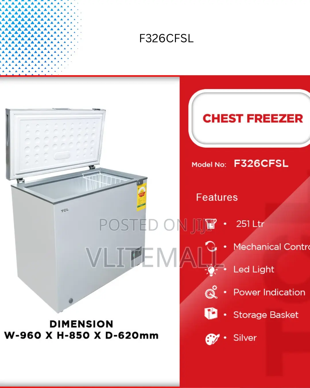 TCL Chest Freezer F326cfsl