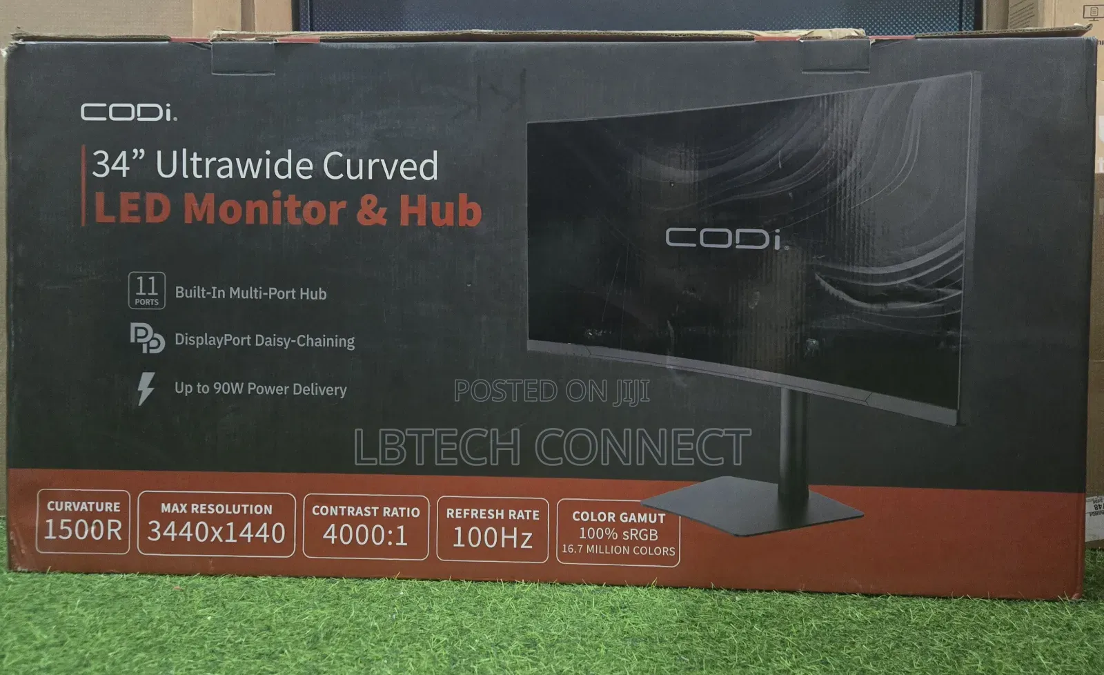 Codi 34" Ultrawide Curved 1500r WQHD 100hz Led Monitor