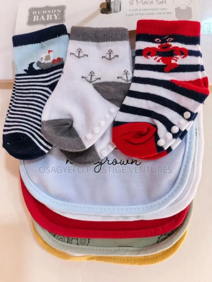 Hudson Baby Bib and Socks Gift Set for Babies.