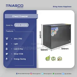 Nasco 244ltrs Chest Freezer-Nas-380sk
