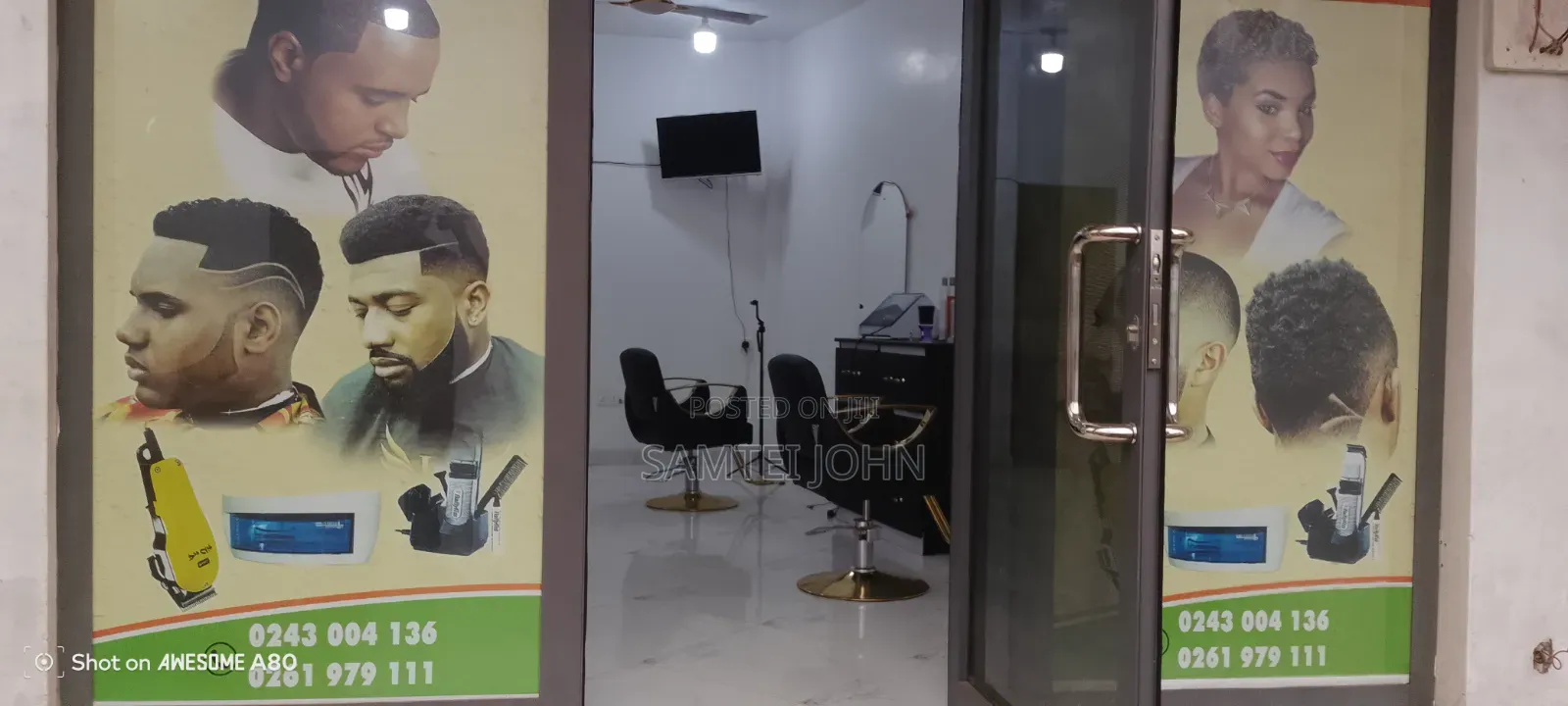 Barbering Shop With the Things for Rent at Madina Estate