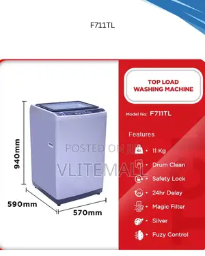 TCL Top Load Washing Machine 10.5kg F711tl