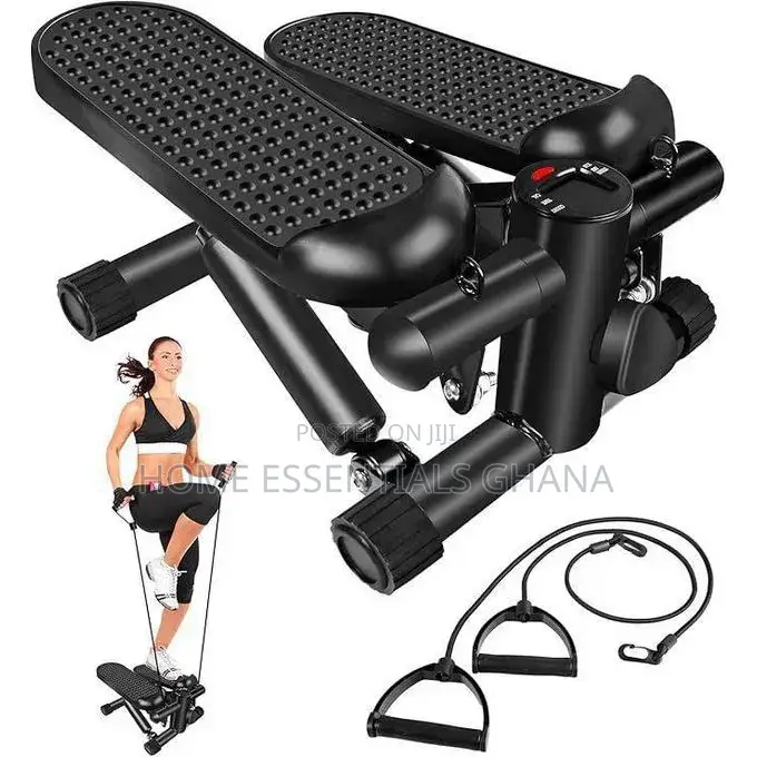 Heavy Duty Fitness Stepper With Resistance Bands LCD Display