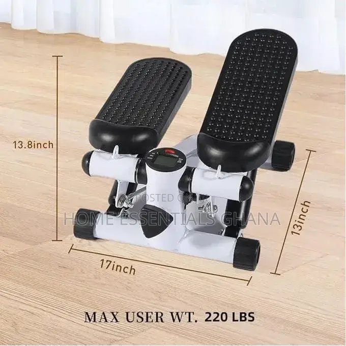 Heavy Duty Fitness Stepper With Resistance Bands LCD Display