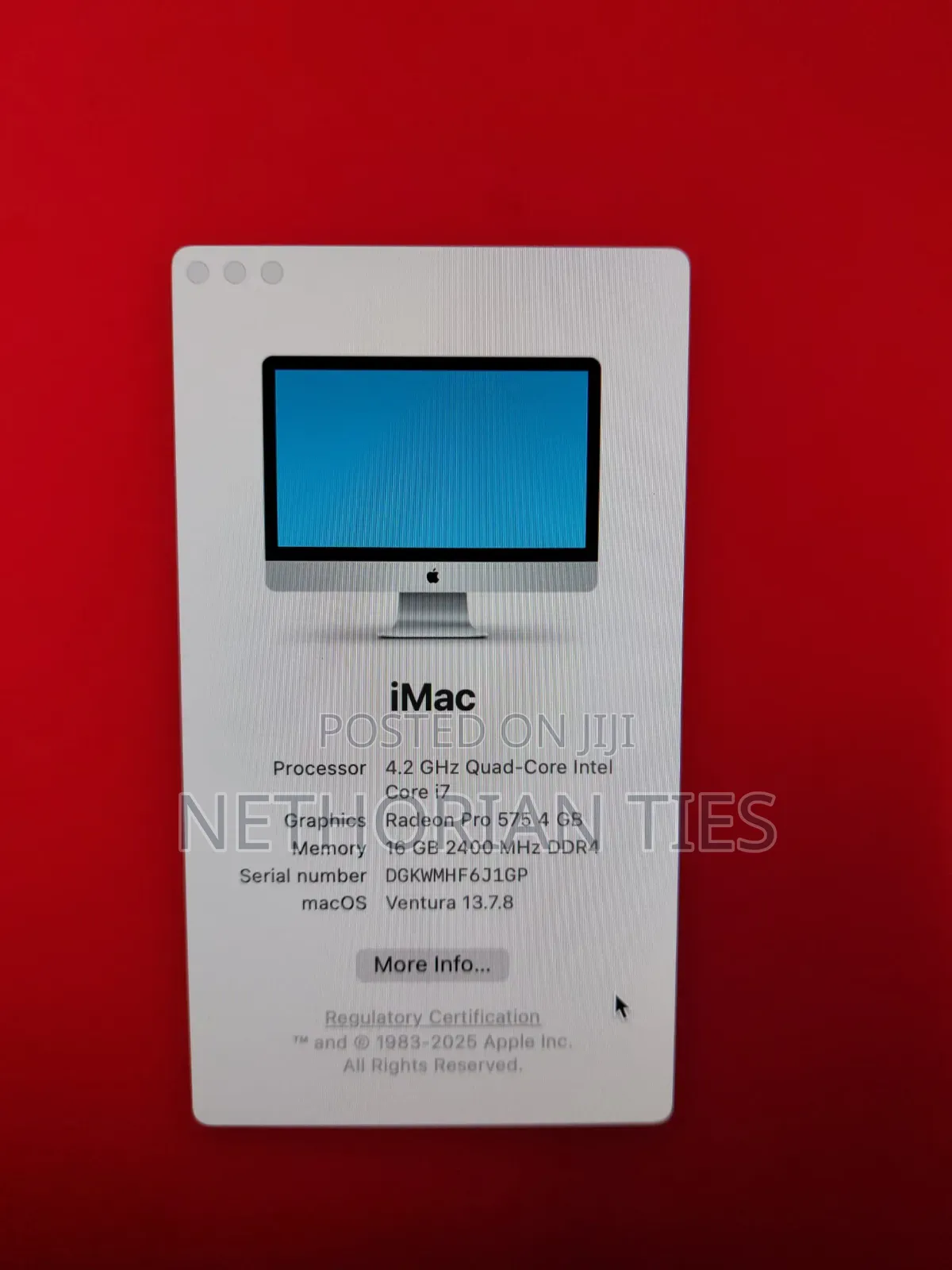 Desktop Computer Apple iMac 16GB Intel Core i7 SSD 1T