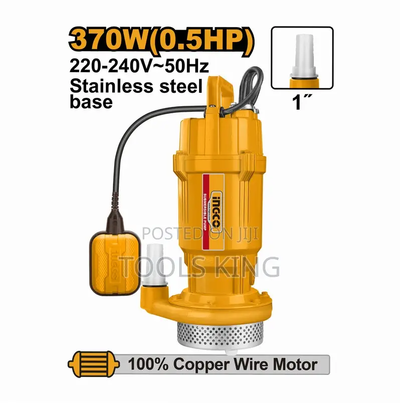 Submersible Pump 370w 0.5hp Stainless - Spc3708