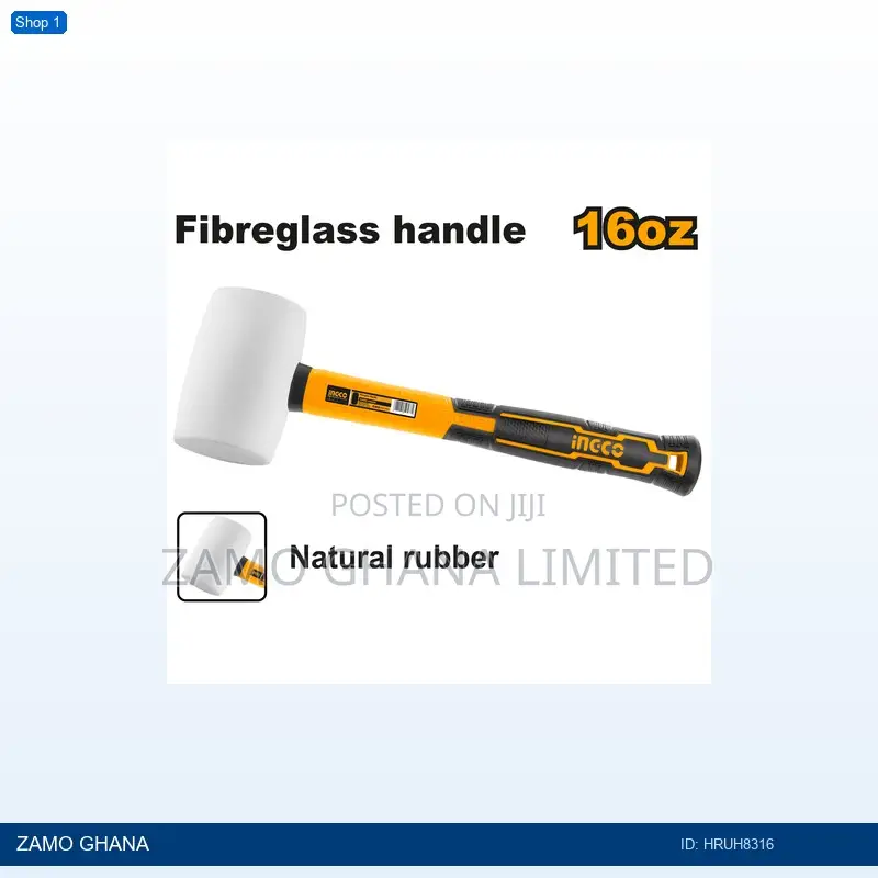 Rubber Hammer 16oz White - Hruh8316