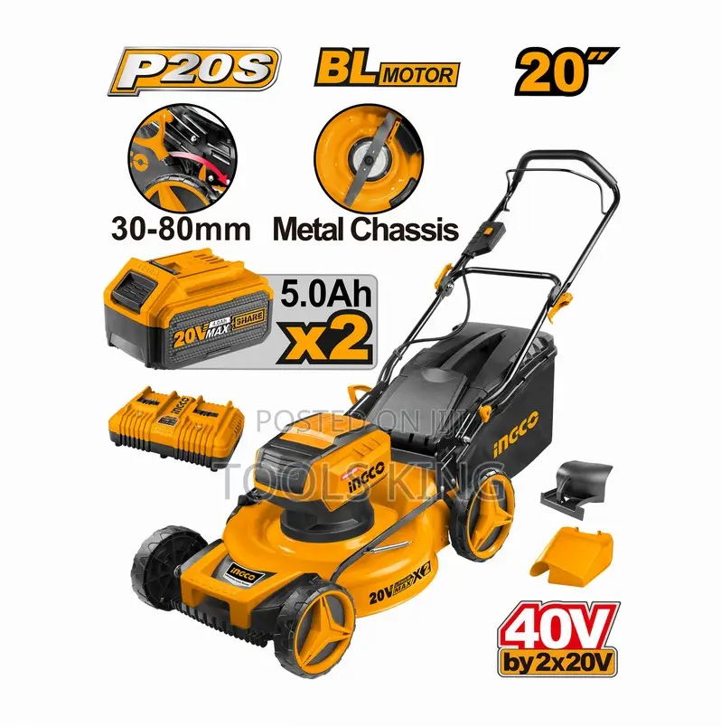 Lithiumion Lawn Mower 40v With 2 Batteries - Lmli20202