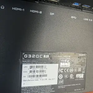 Gigabyte G32qc a 32inches 1440p Curve Gaming Monitor 165hz 1ms WQHD
