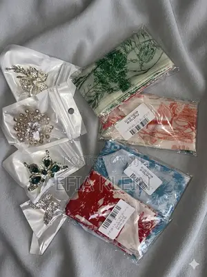 Neck Scarf and Brooch Set
