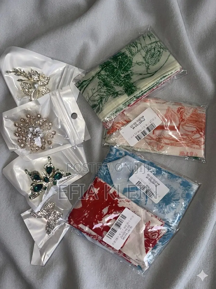 Neck Scarf and Brooch Set