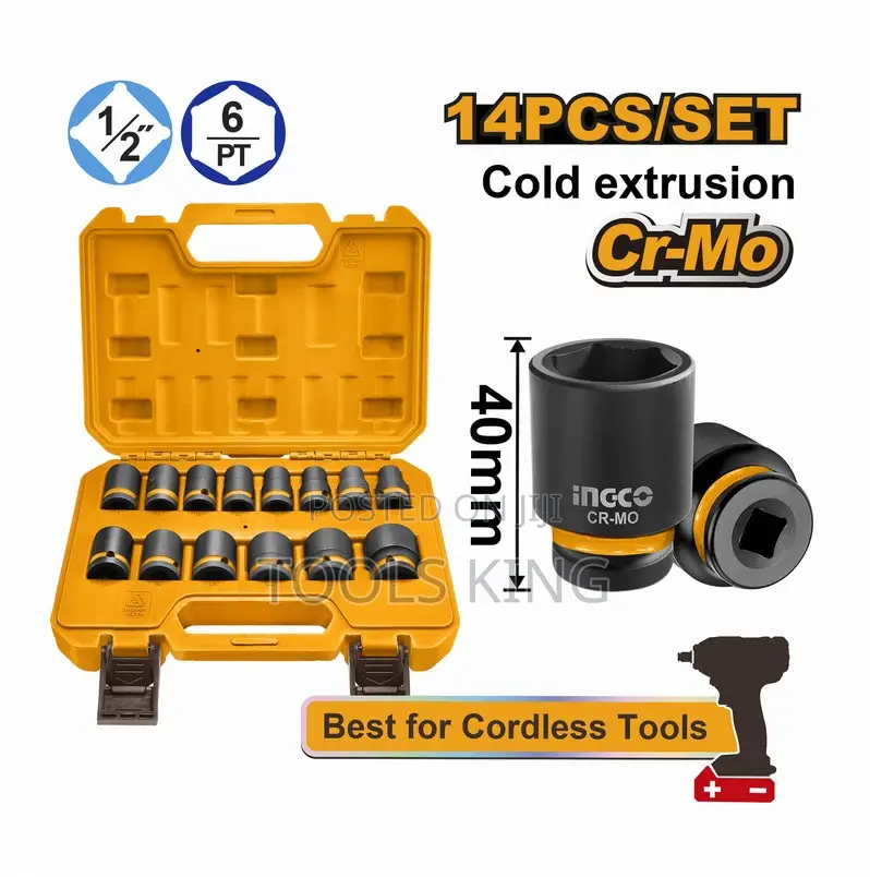 14 PCS 1/2"Dr. Impact Socket - Hkissd12141