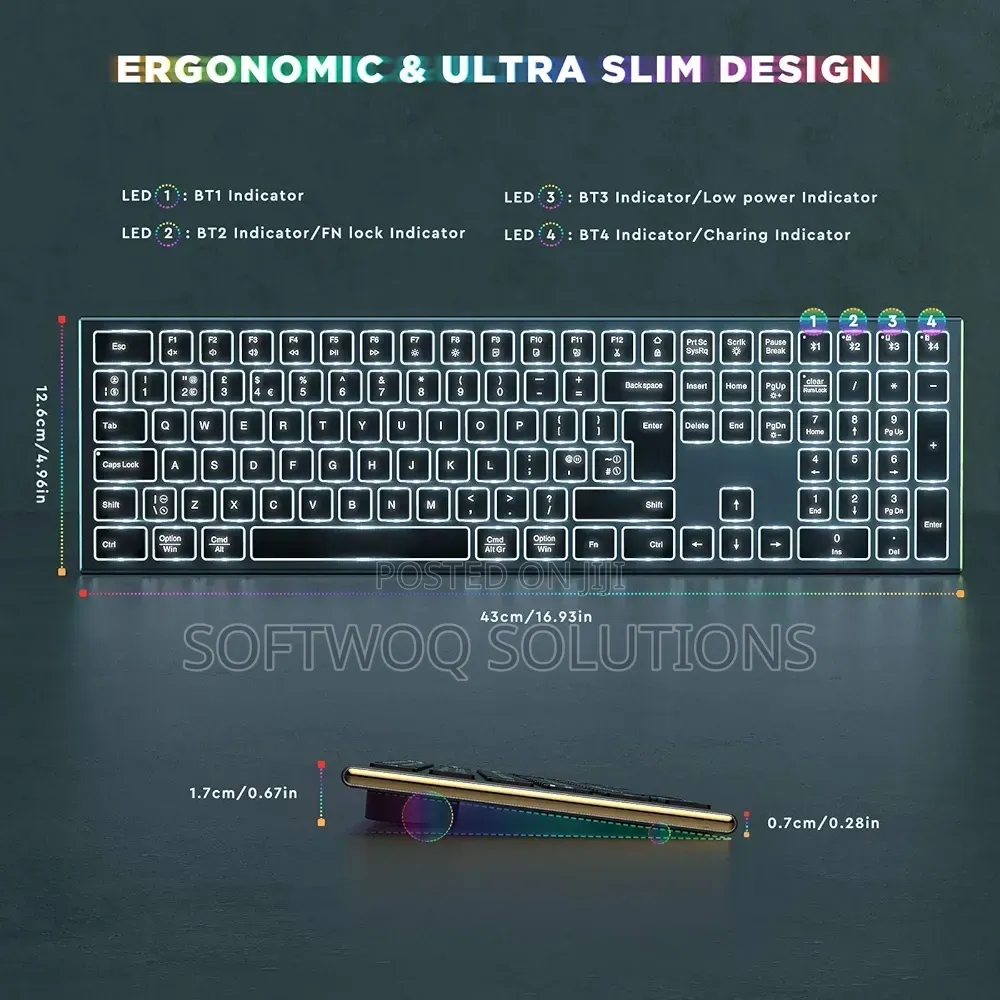 Gaming Bluetooth Keyboard Back-Lit (Jelly Comb)