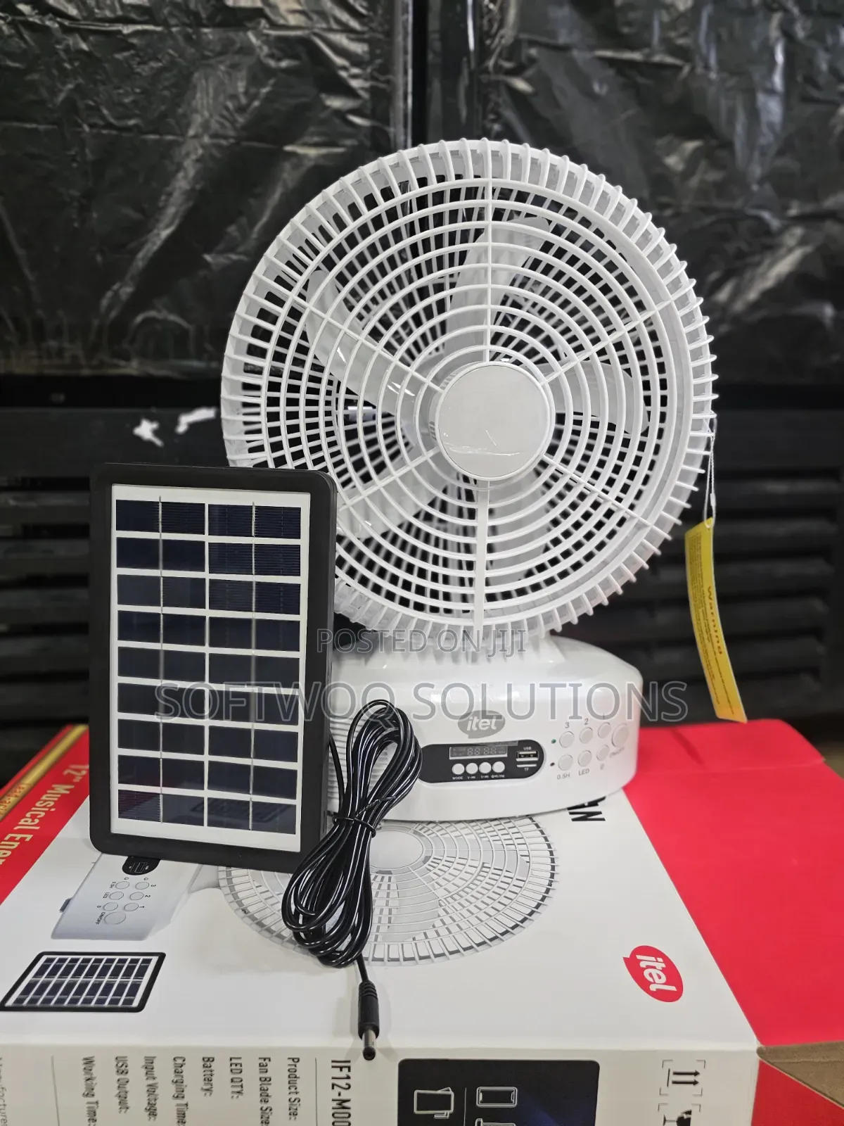 Rechargeable Fans 16w/20w With Solar Panel