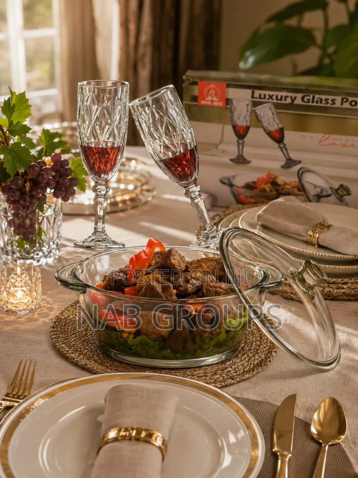 Champagne Glasses With a Glass Bowl