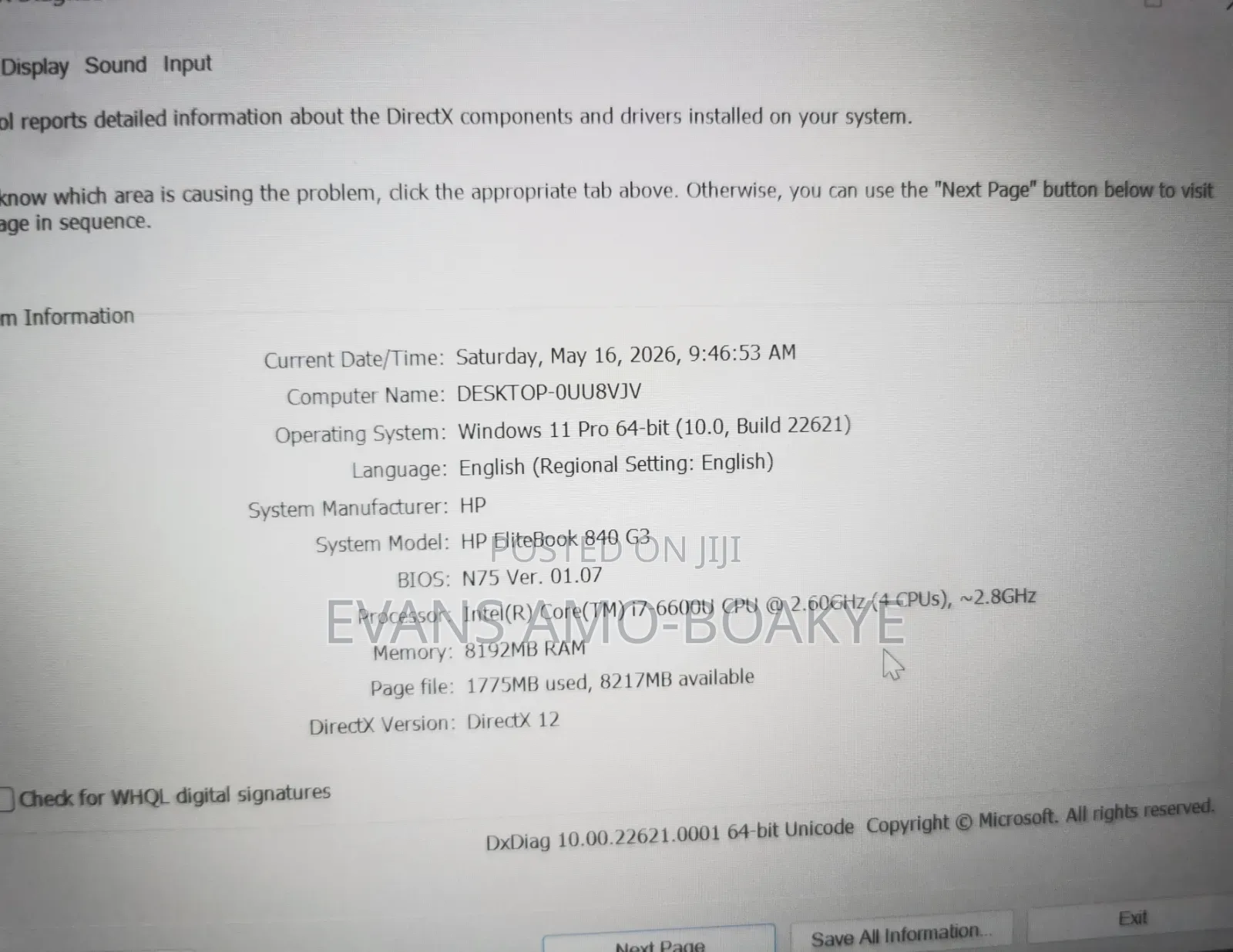 Laptop HP EliteBook 840 G3 8GB Intel Core i7 HDD 1T