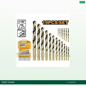 19pcs HSS Twist Drill Bits - Akdb9190