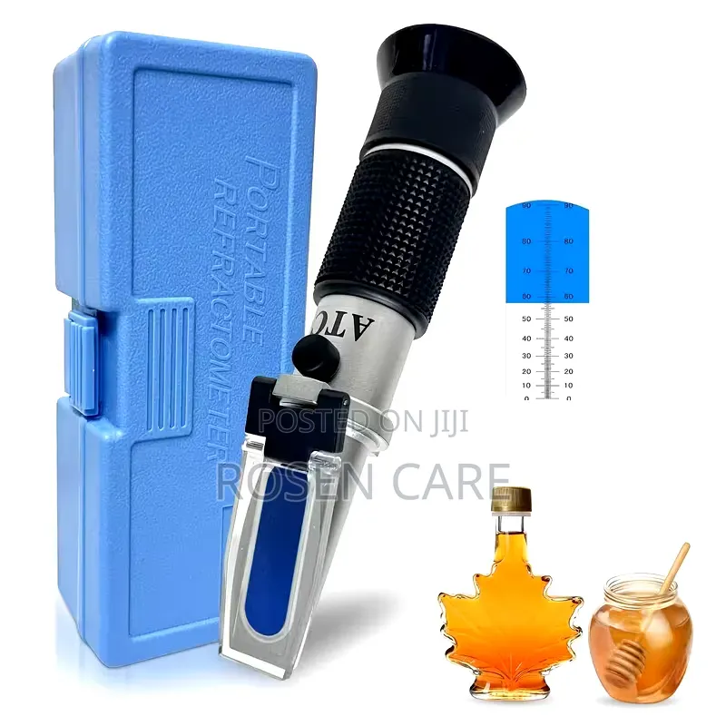0-90% Sugar Concentration Refractometer Brix Liquid, Fruit, Juice,