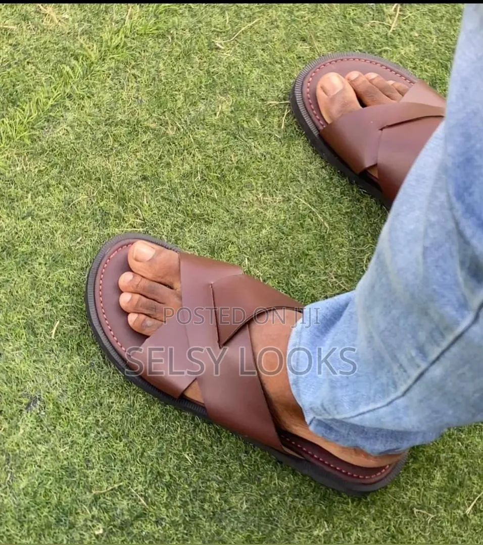 African Easy Wear Leather Slippers