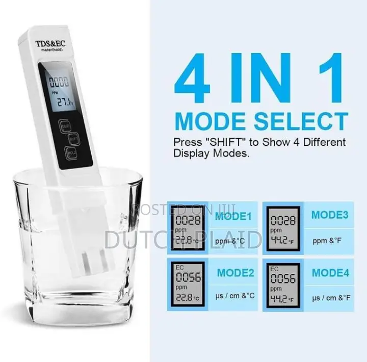 Water Test Kit for TDS and Ec Readings