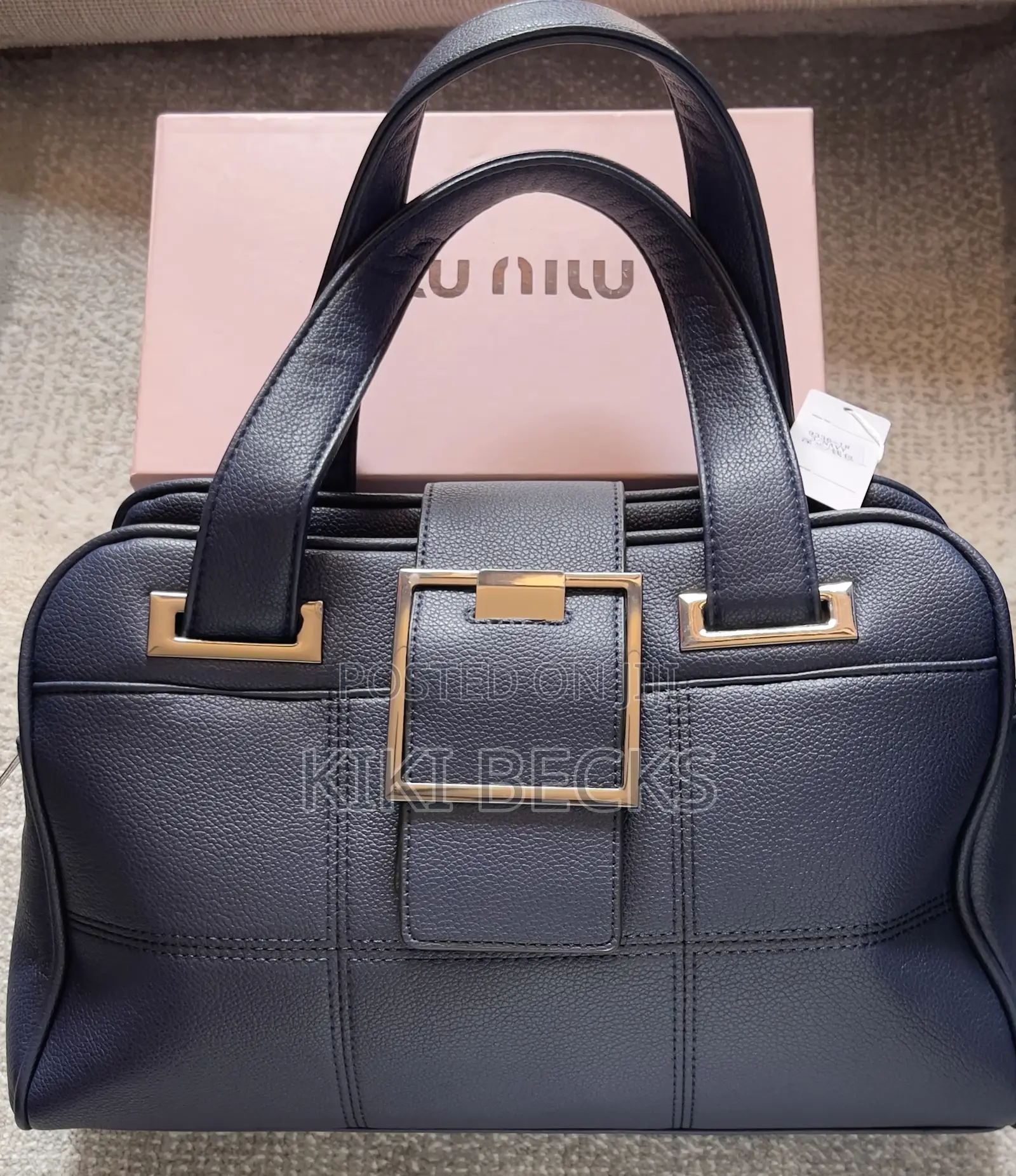 Navy Blue 2 in 1 Set Handbag