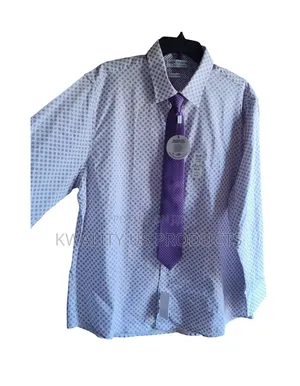 Nick Graham Men's Long Sleeve Shirt With Neck Tie - Extra Large Size