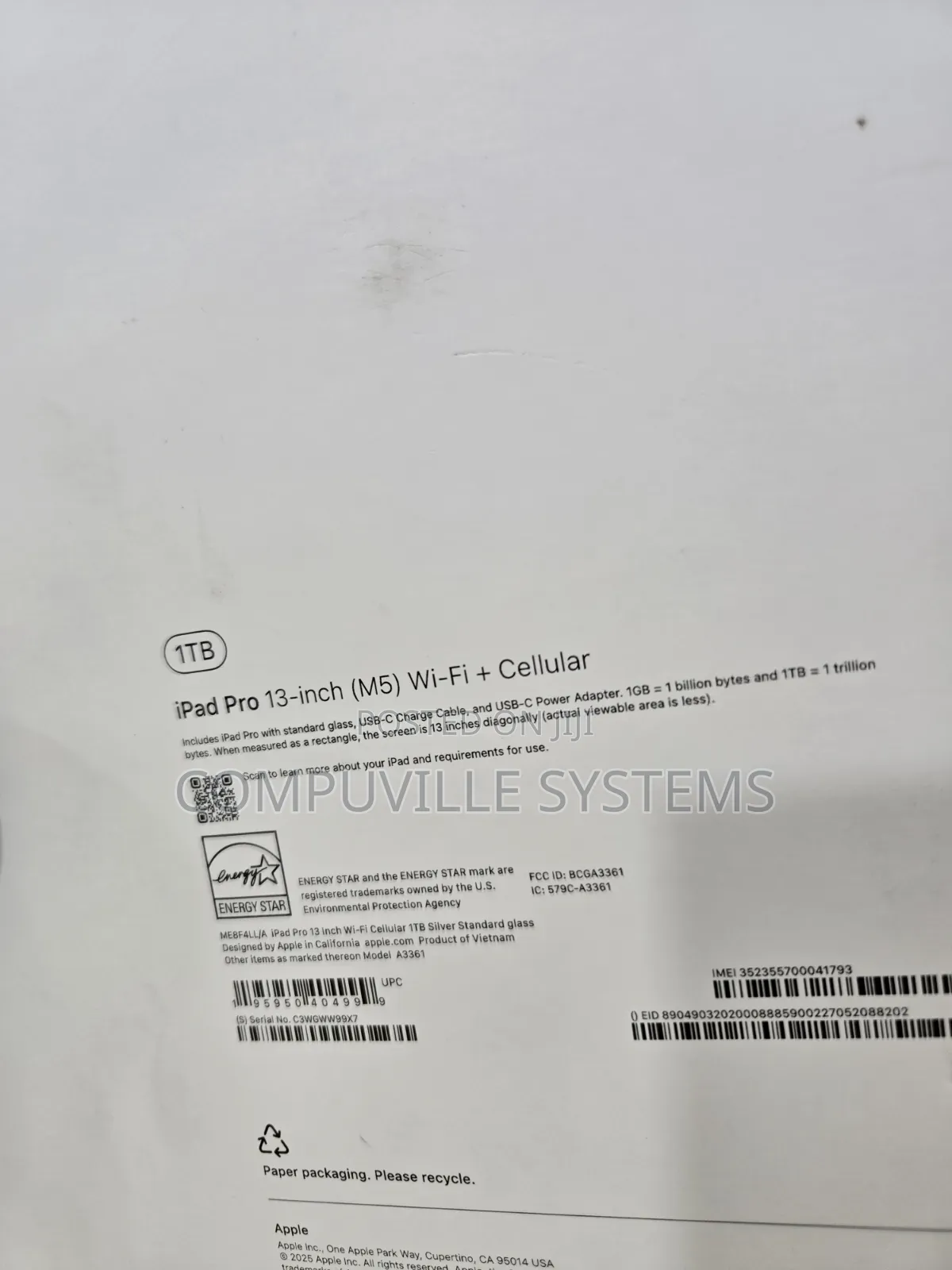 New Apple iPad Pro 13 (2024) 1 TB Black