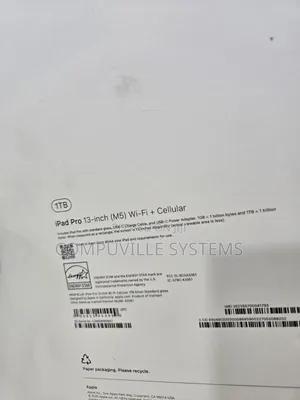 New Apple iPad Pro 13 (2024) 1 TB Black