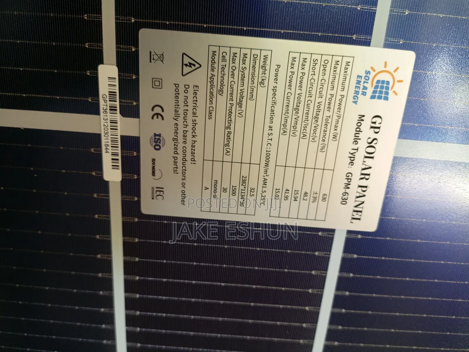 630w Bifacial Solar Panels