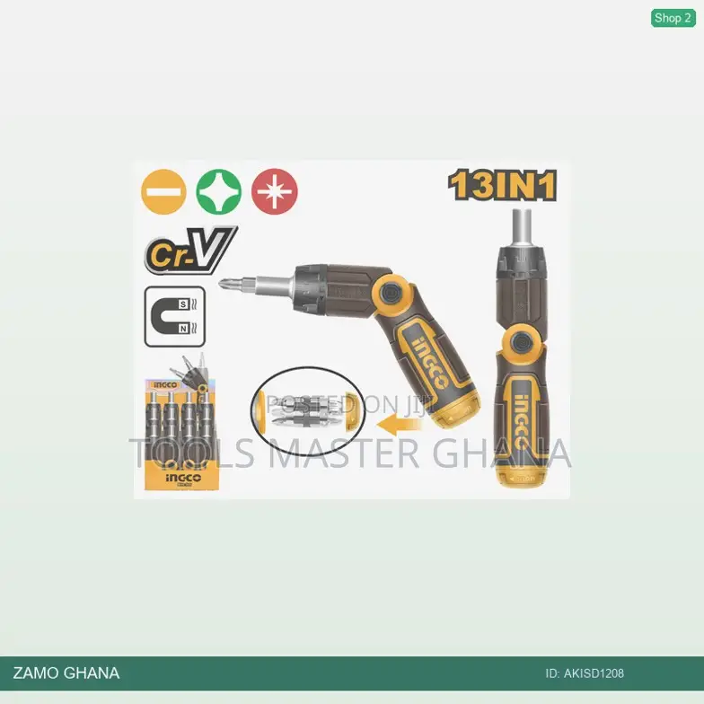 13 in 1 Ratchet Screwdriver - Akisd1208