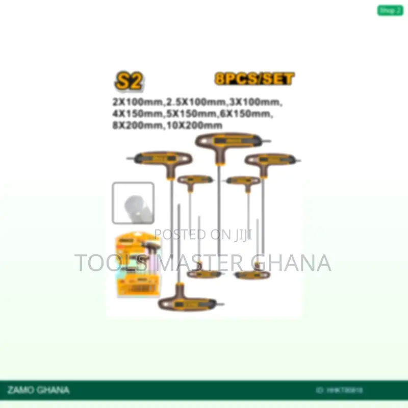 8 PCS Thandle Hex Wrench - Hhkt80818