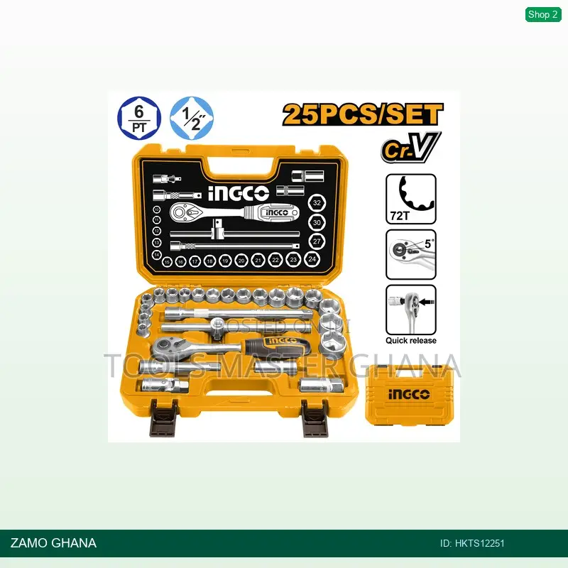25 PCS 1/2" Socket - Hkts12251