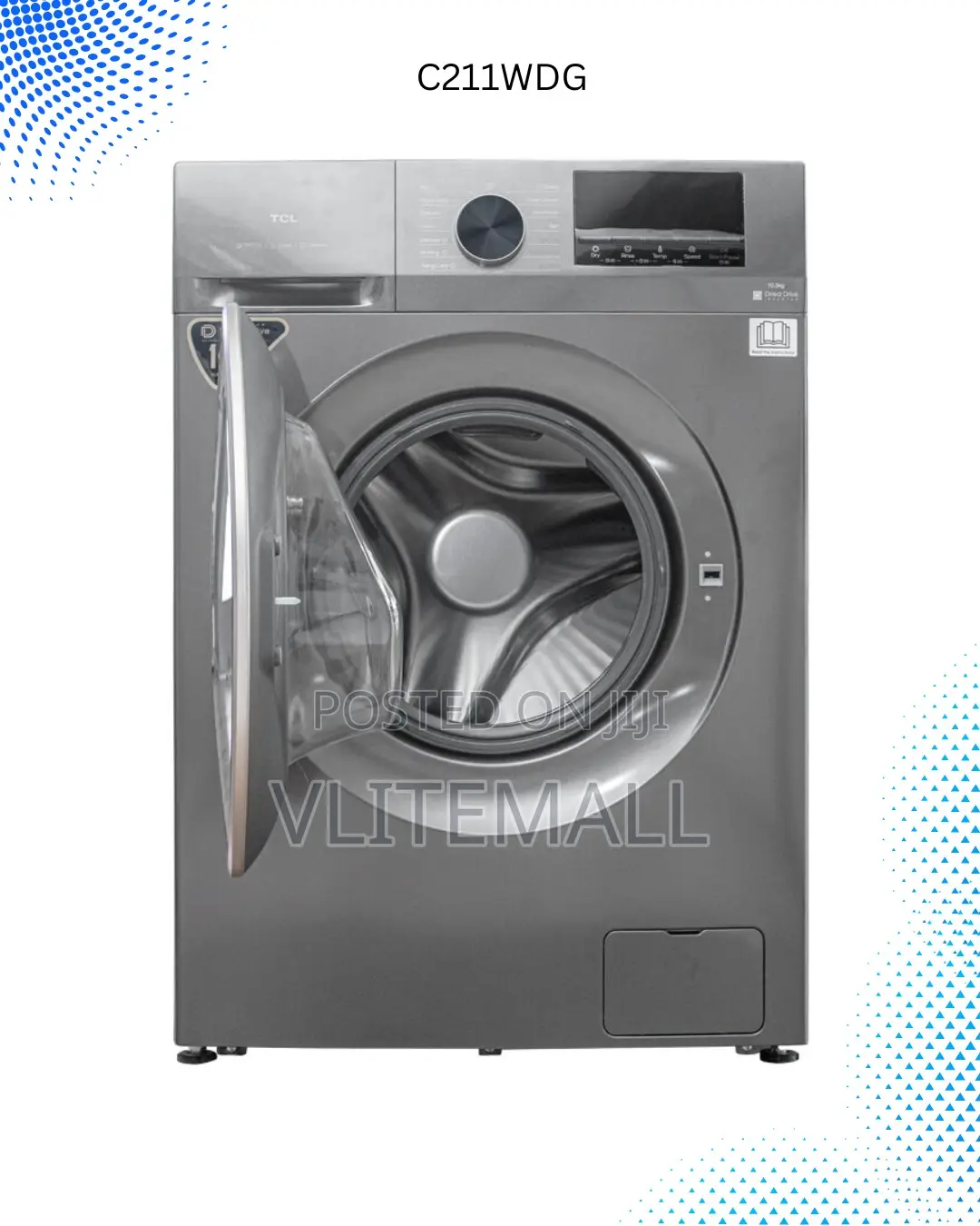 TCL Washer 10.5kg Dryer 6kgs Washing Machine C211wdg