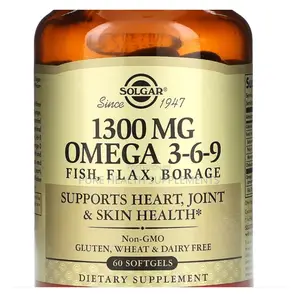 Solgar Omega 3 6 9 1300 Mg Heart Brain Joint Skin Health 60 Softgels
