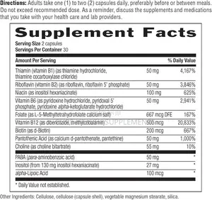 Country Life, Coenzyme Vitamin B-Complex , 60 Vegan Caps, Glass Bottle
