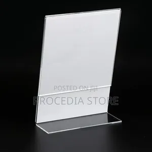 L-shape Clear Acrylic Table Stand Slanted Menu Holder (A4, A5, A6)