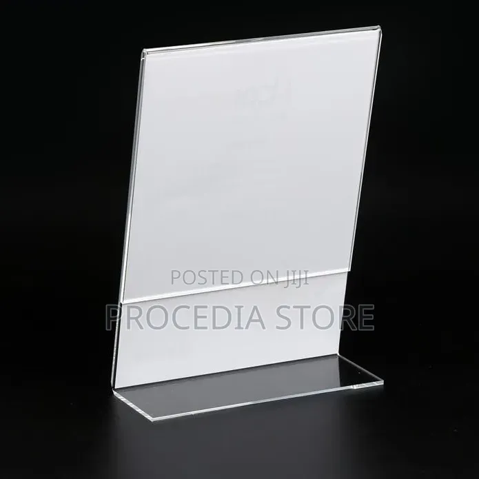 L-shape Clear Acrylic Table Stand Slanted Menu Holder (A4, A5, A6)