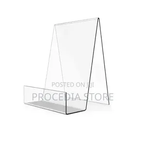 Clear Acrylic Book Display Stand, Rack Tabletop Brochure Holder