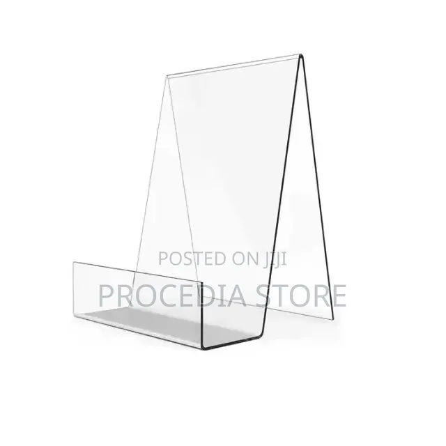 Clear Acrylic Book Display Stand, Rack Tabletop Brochure Holder